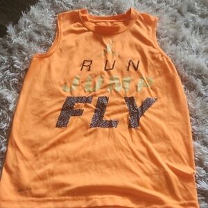 Nike Kids Orange Tank Top with Motivational Print